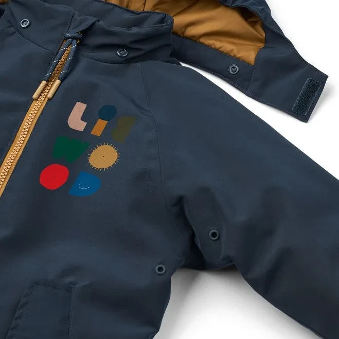 Liewood - Maddy Color-Blocked Ski Suit Made from Recycled Fibers | Night Blue