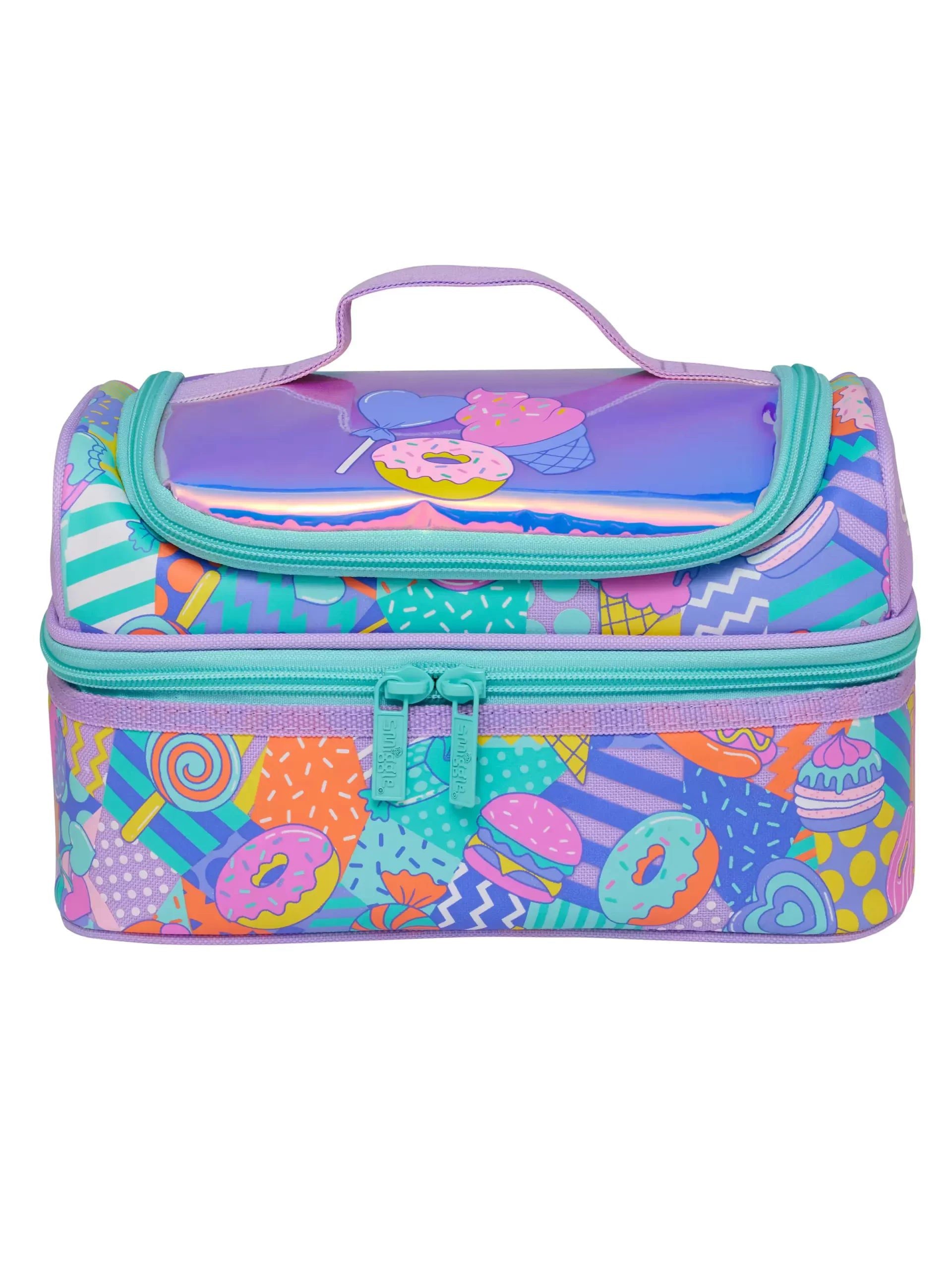 Smiggle - Away Çift Katlı Askılı Beslenme Çantası-Dinossi
