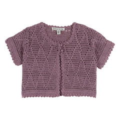 Emile et Ida - Crochet Short-Sleeve Vest | Mürdüm