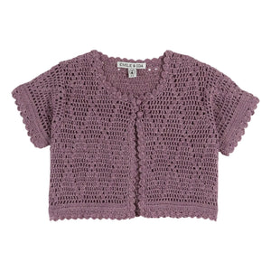 Emile et Ida - Crochet Short-Sleeve Vest | Mürdüm