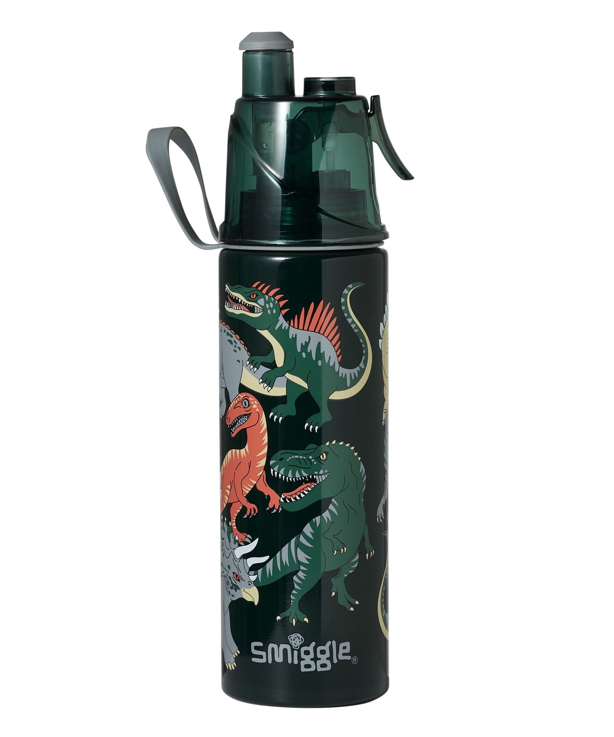 Smiggle - Su Püskürtmeli 500 ML Çelik Matara-Dinossi