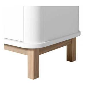 Oliver Furniture - Multi-Compartment 3-Door Oak Dresser | White