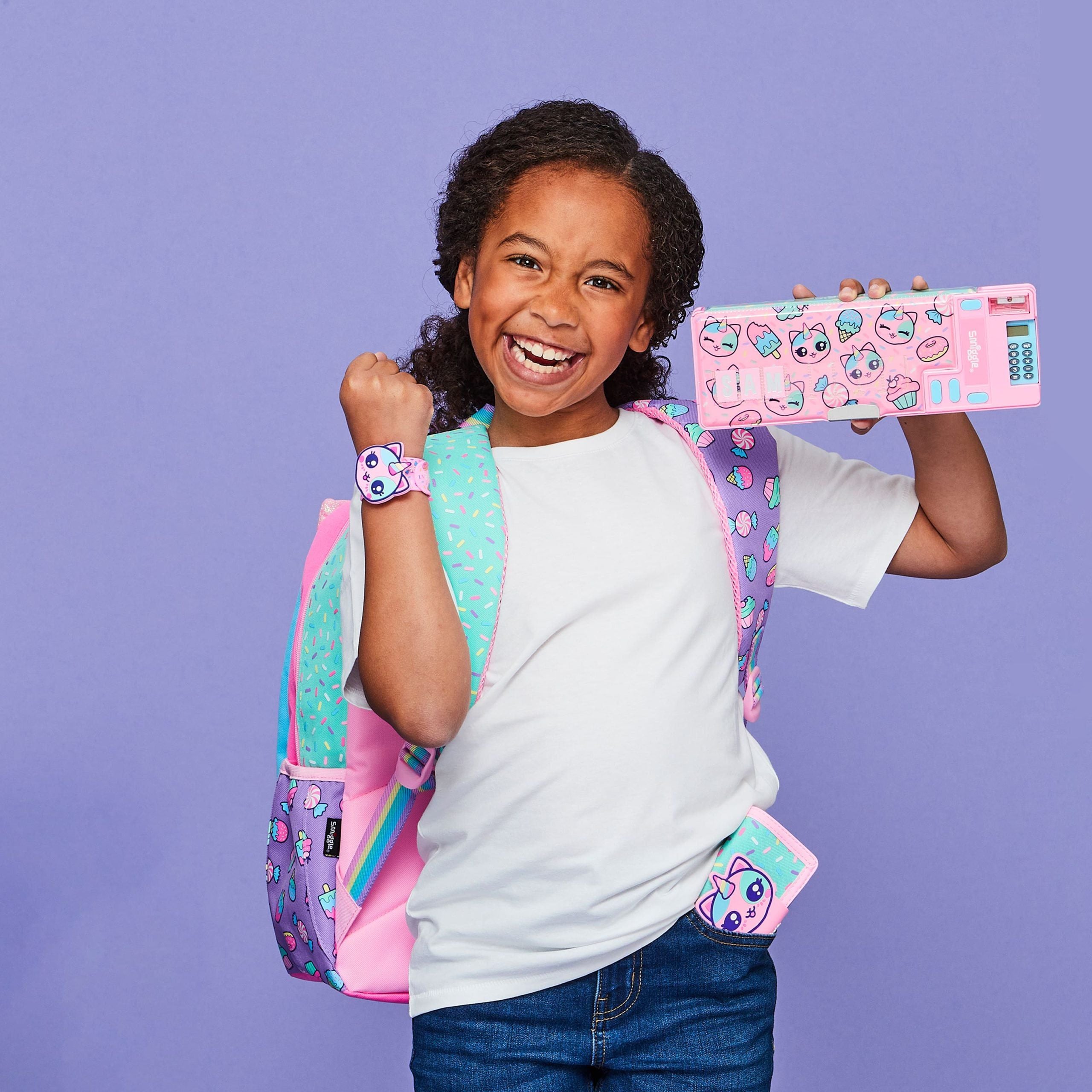 Smiggle - Budz Pencil Case with Calculator and Automatic Mechanism