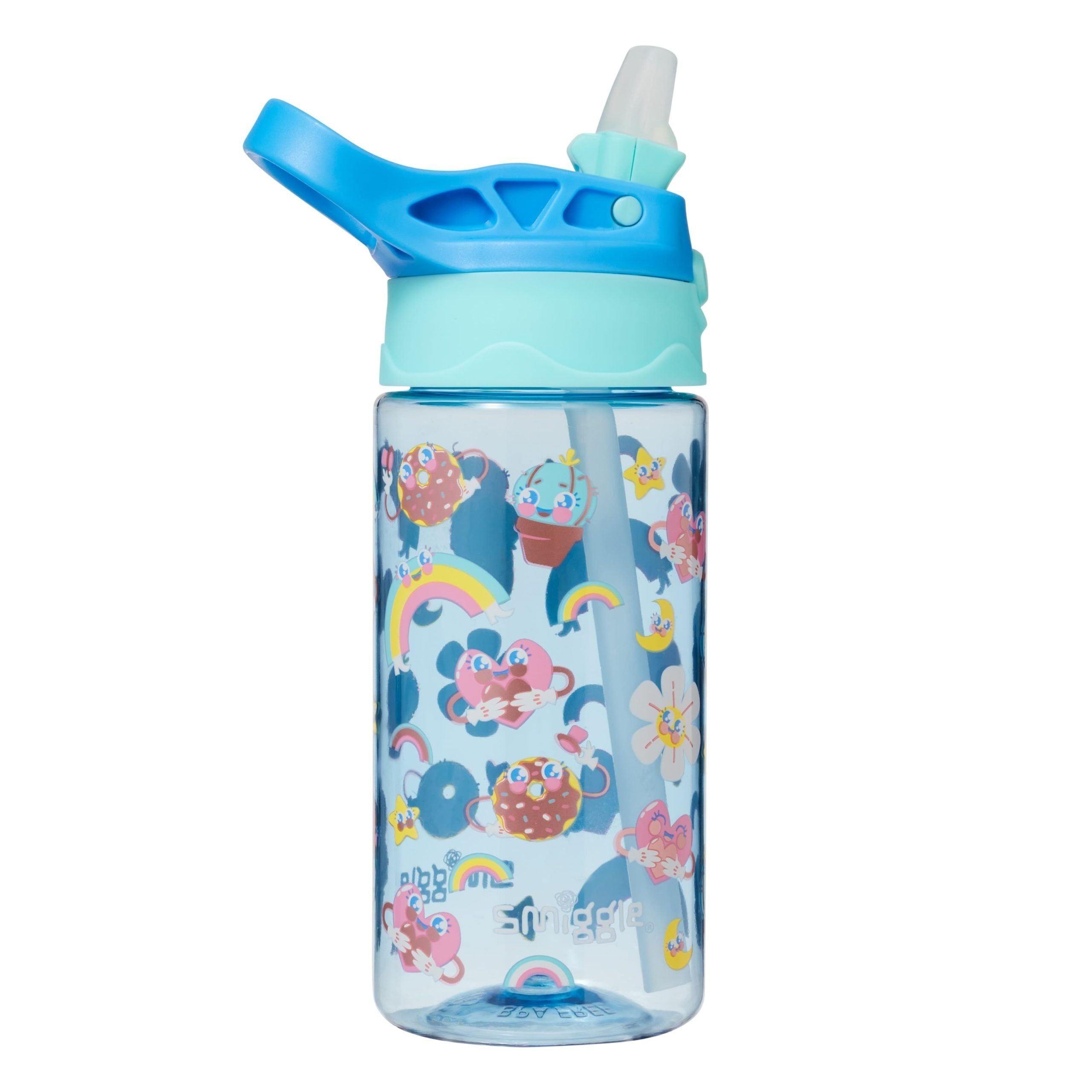 Smiggle - Pop Junior 430ML Gizli Otomatik Pipetli Suluk-Dinossi