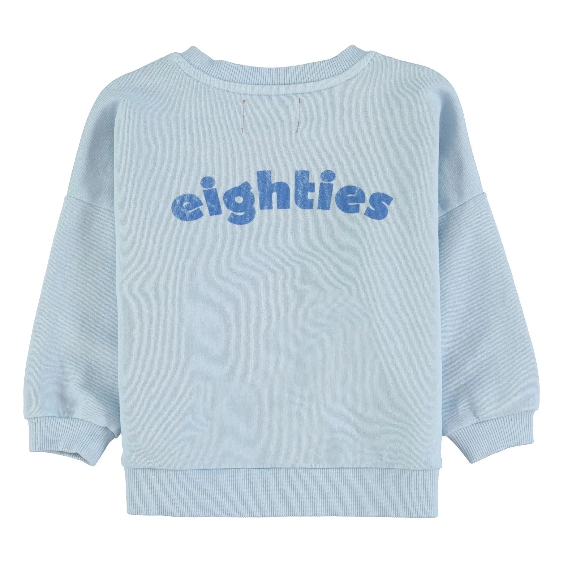 Piupiuchick - Eighties organic cotton sweatshirt | Light Blue