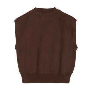 Bobo Choses - Organic Cotton Jacquard Sweater | Dark Brown