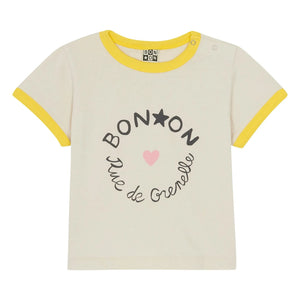 Bonton - Napo Bébé Capsule 25 ans Contrast Tişört | Krem