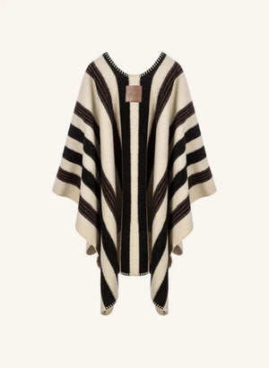 La Méricaine - Blackfeet Recycled Wool Cape | Ecru