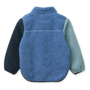 Liewood - Noam Color Block Recycled Fiber Sherpa Jacket | Blue