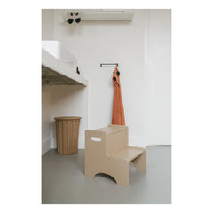 Nofred - Ahşap Basamak Taburesi | Bej