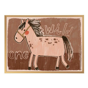 Studio Loco - Large Horse Poster | Dust Pink