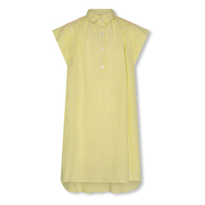 AO76 - Striped Beaded Shirt Dress | Yellow