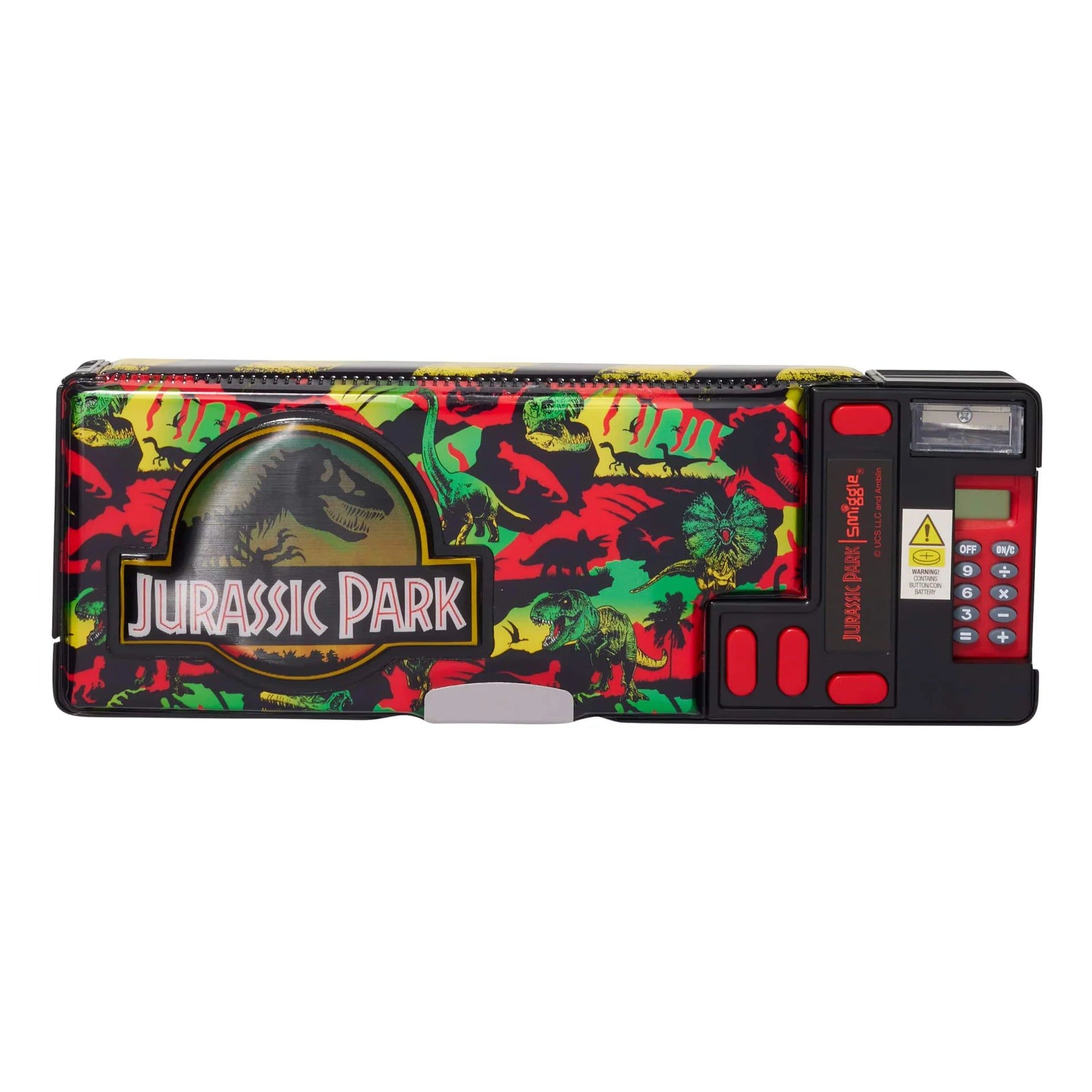 Smiggle - Jurassic Park Hesap Makineli Otomatik Kalem Kutusu-Dinossi