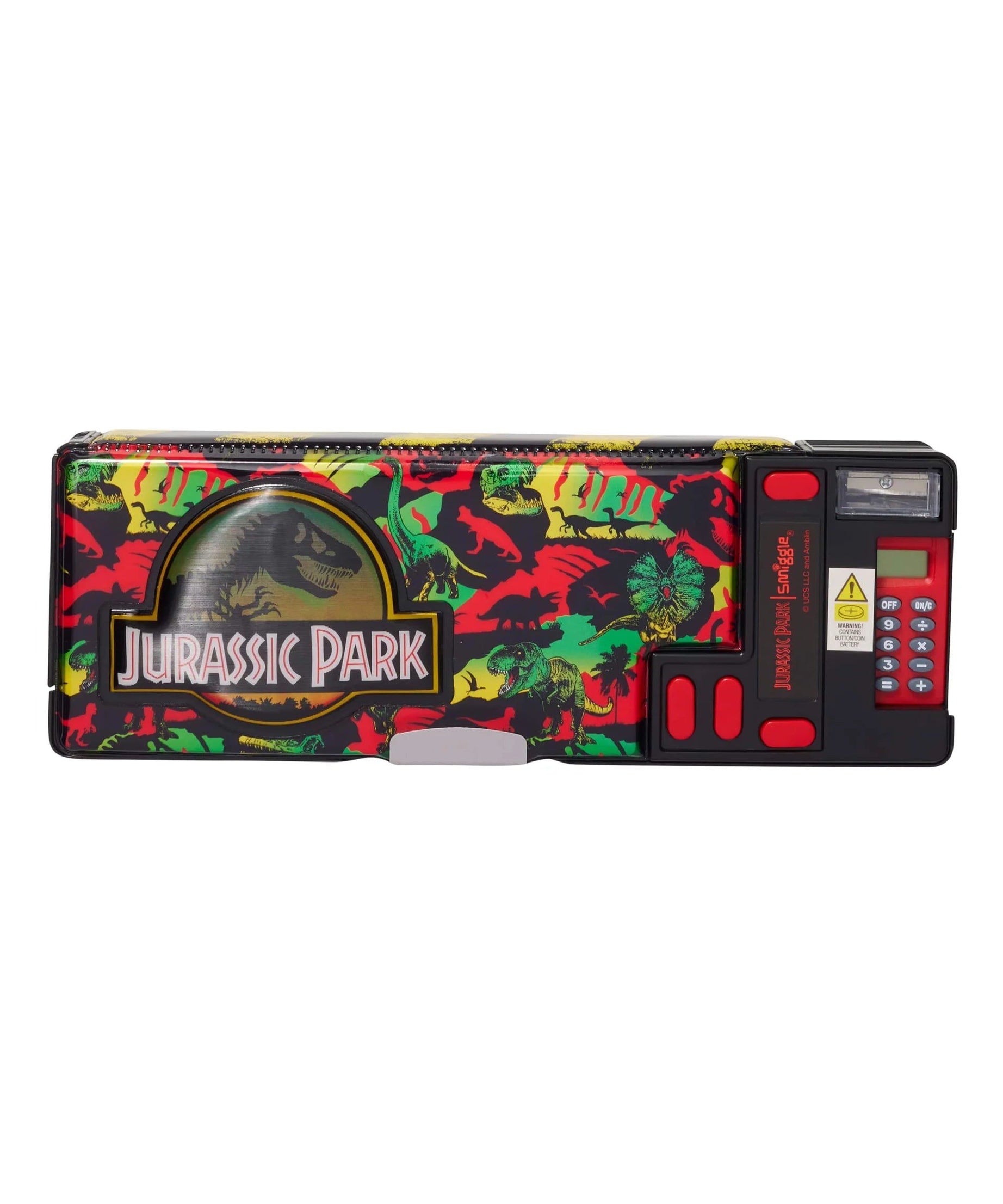 Smiggle - Jurassic Park Hesap Makineli Otomatik Kalem Kutusu-Dinossi
