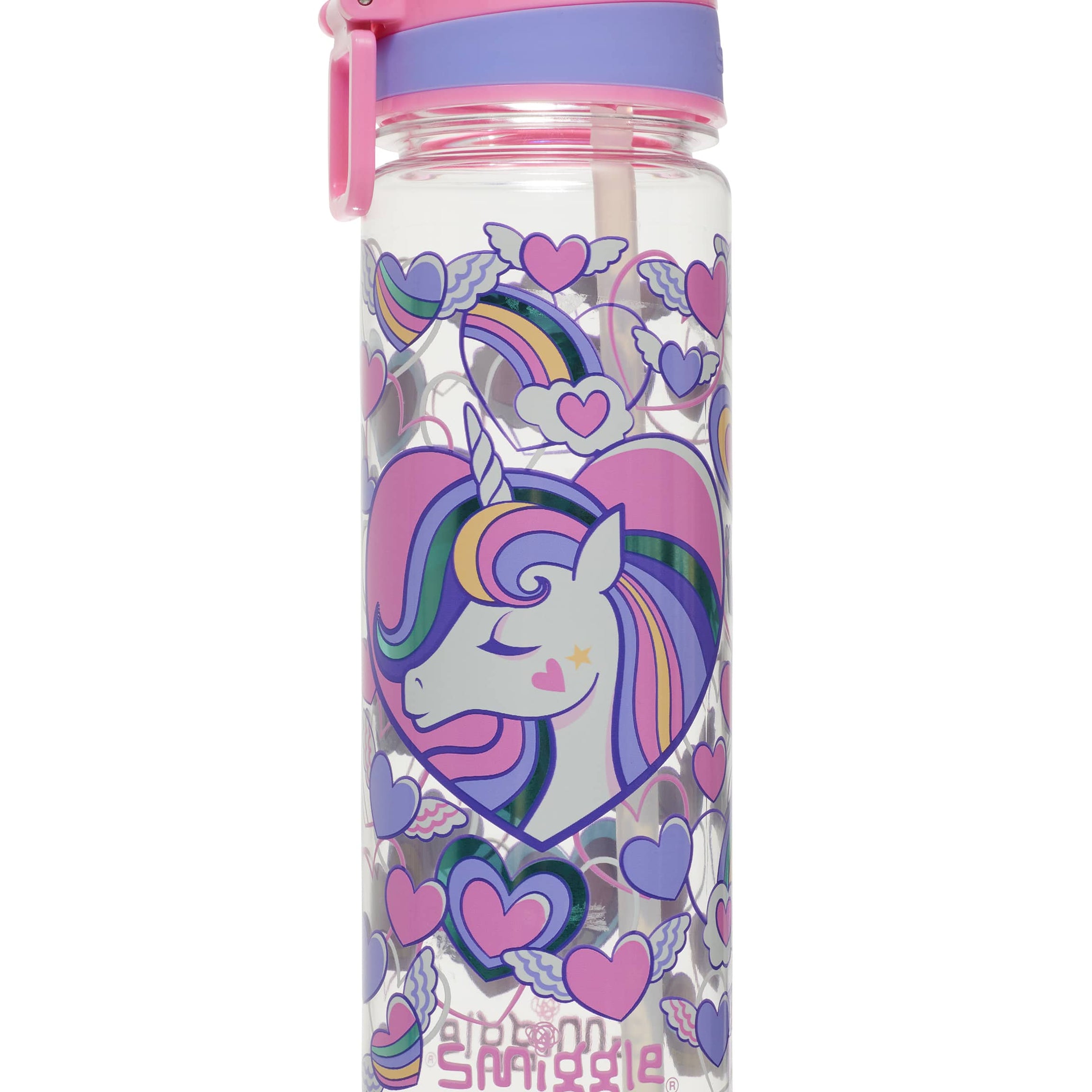 Smiggle - Fly High BPAsız 650ML Pipetli Suluk-Dinossi