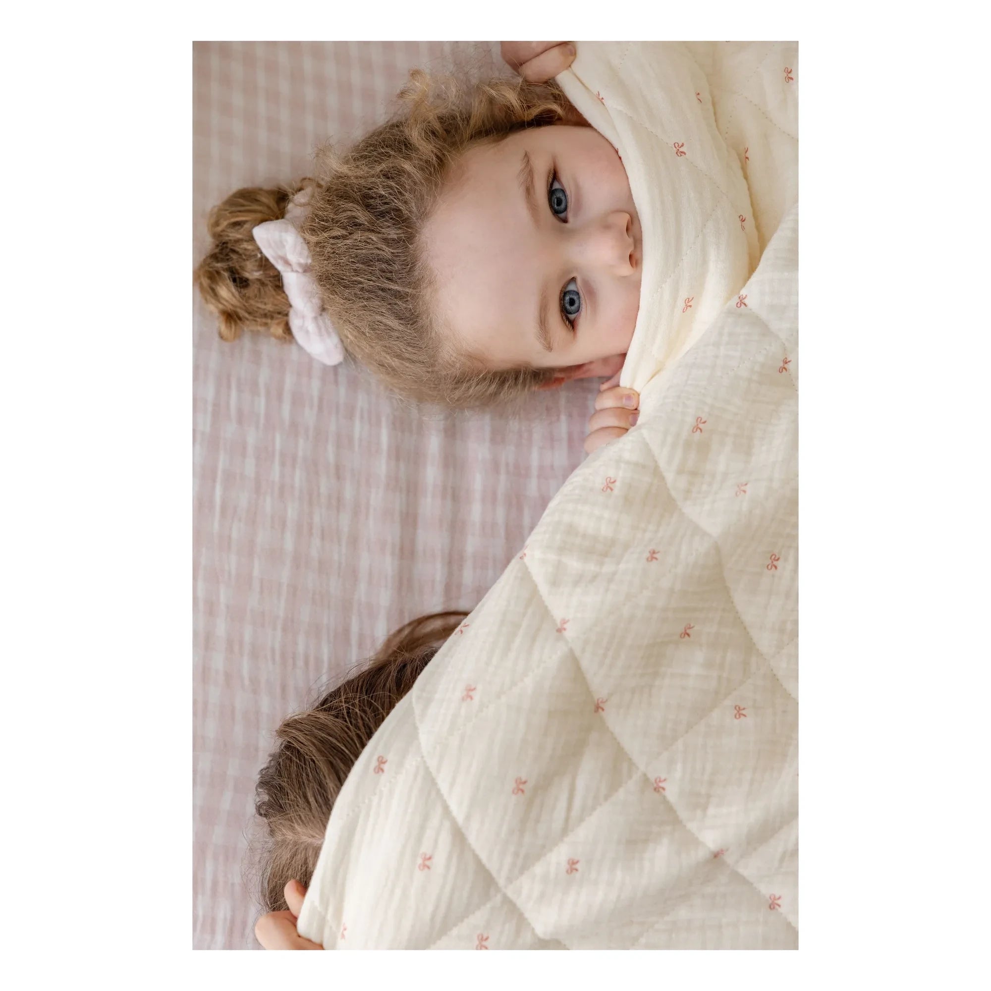 Soft Spot - Organic Cotton Ribbed Quilted Blanket | Ecru