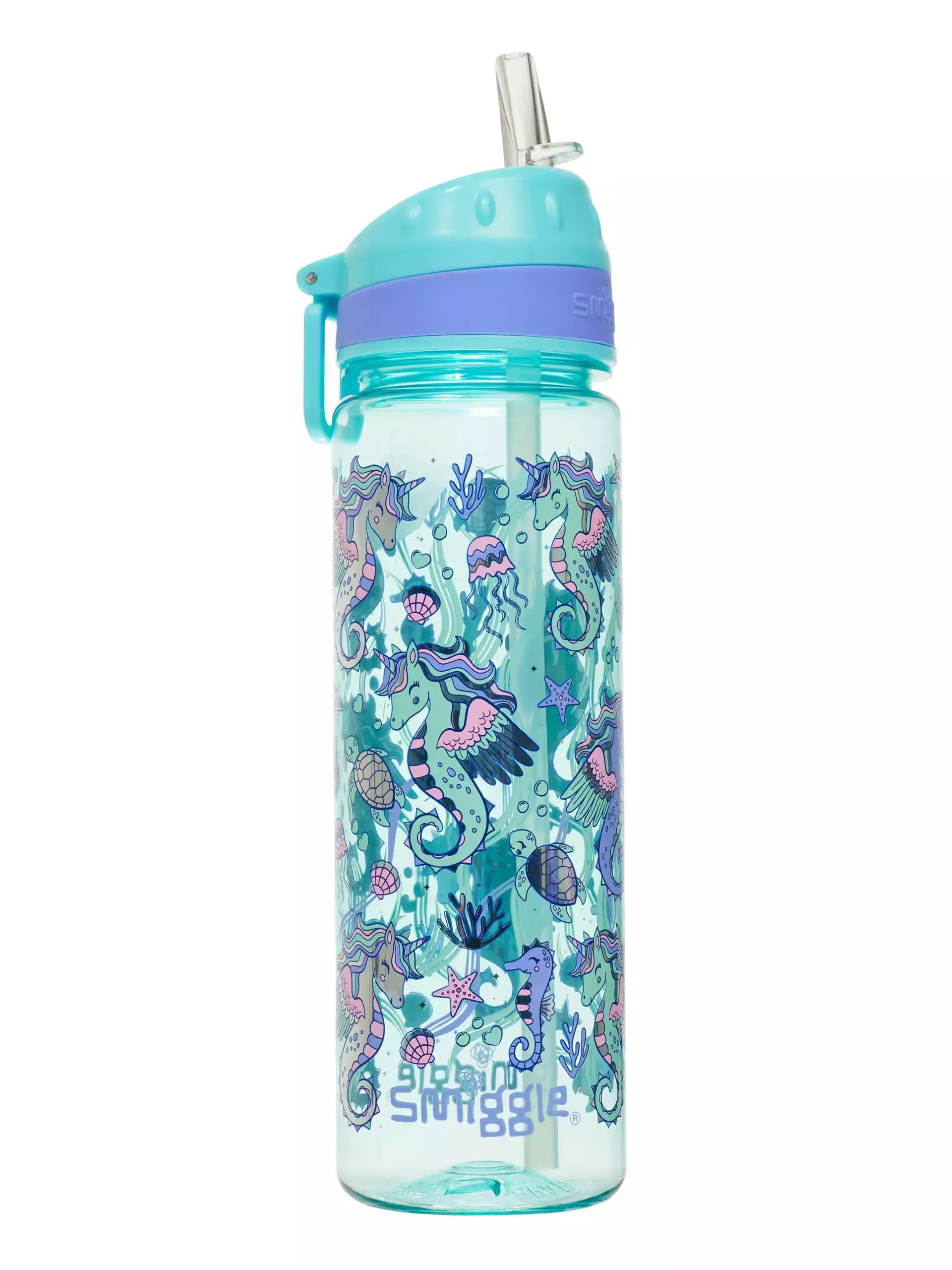 Smiggle - Epic BPAsız 650 ML Pipetli Suluk-Dinossi