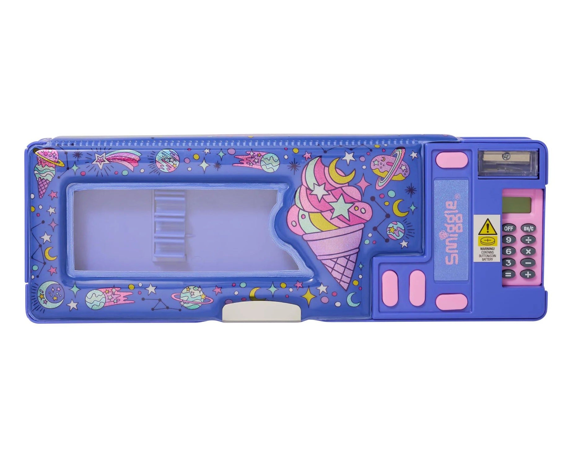 Smiggle - Epic Hesap Makineli Otomatik Kalem Kutusu-Dinossi