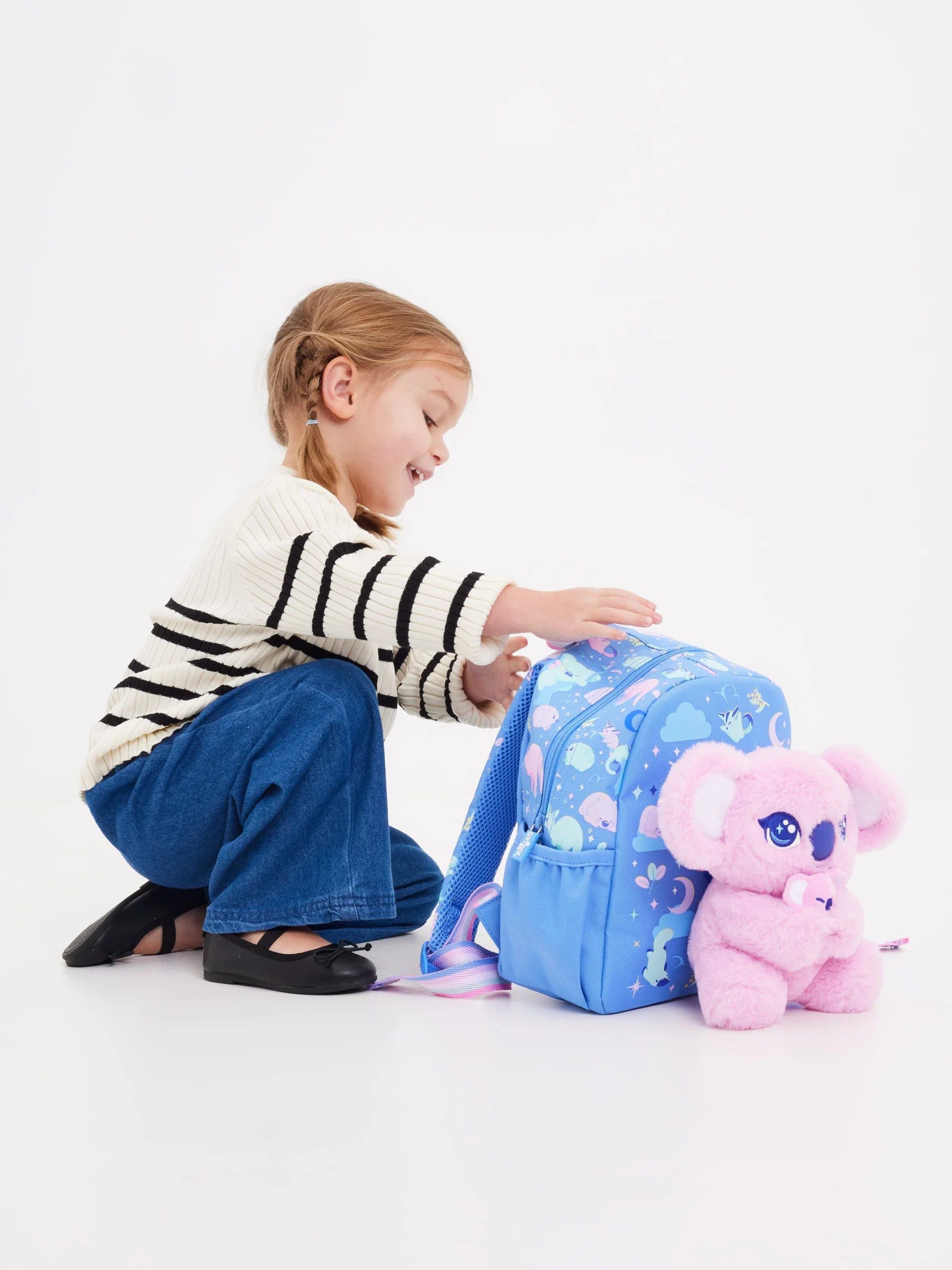 Smiggle - Big Dreams Anaokulu Çıkarılabilir Peluşlu Sırt Çantası-Dinossi