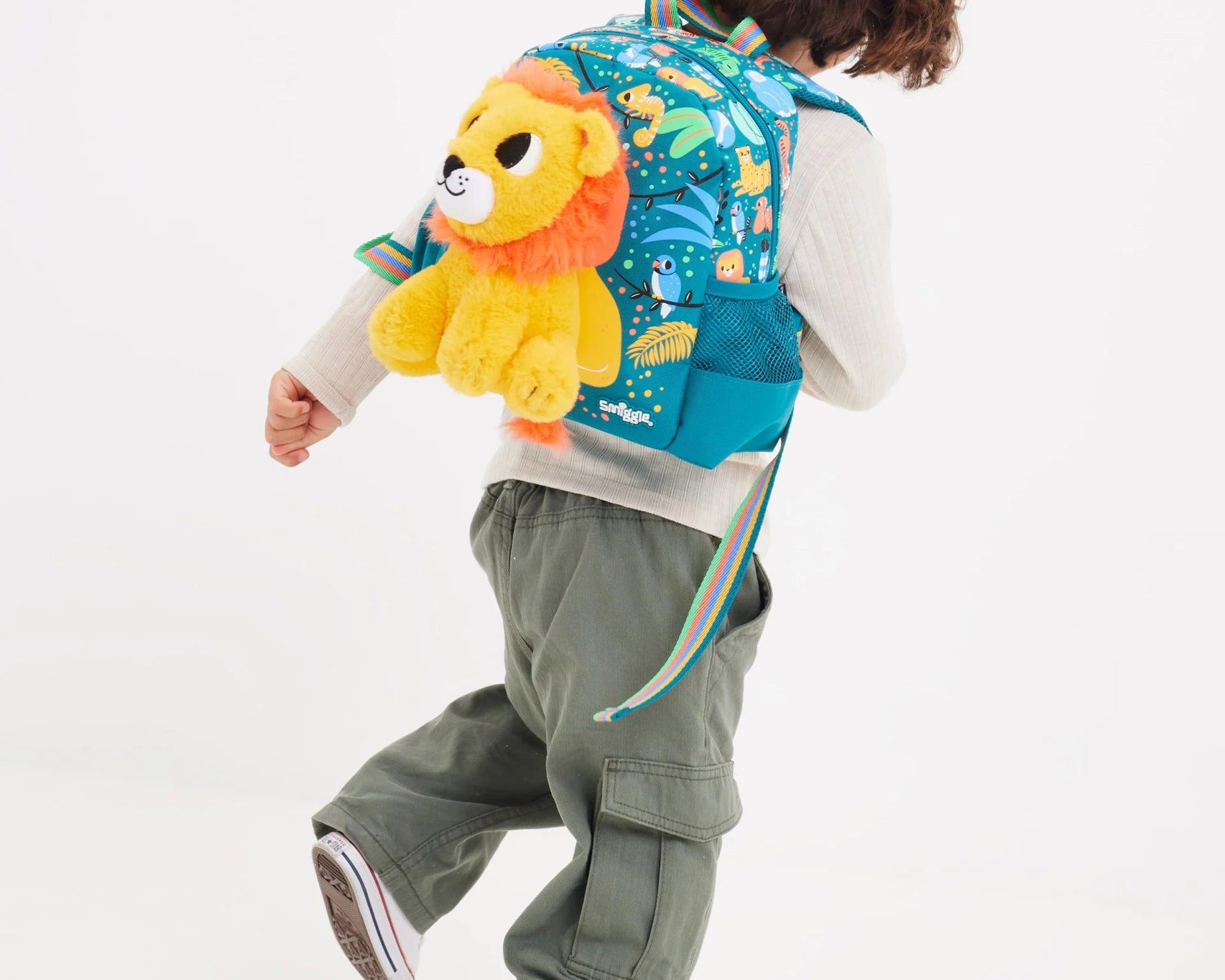 Smiggle - Big Dreams Anaokulu Çıkarılabilir Peluşlu Sırt Çantası-Dinossi