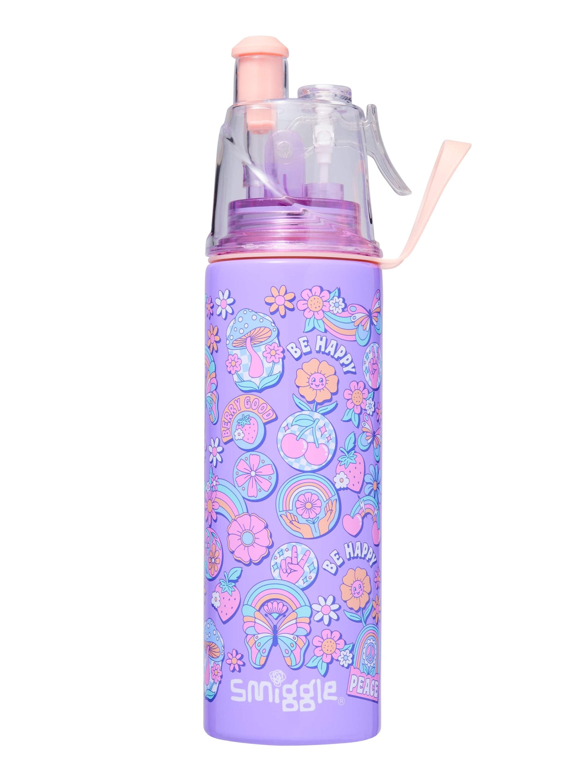 Smiggle - Limitless Su Püskürtmeli 500ML Çelik Matara-Dinossi