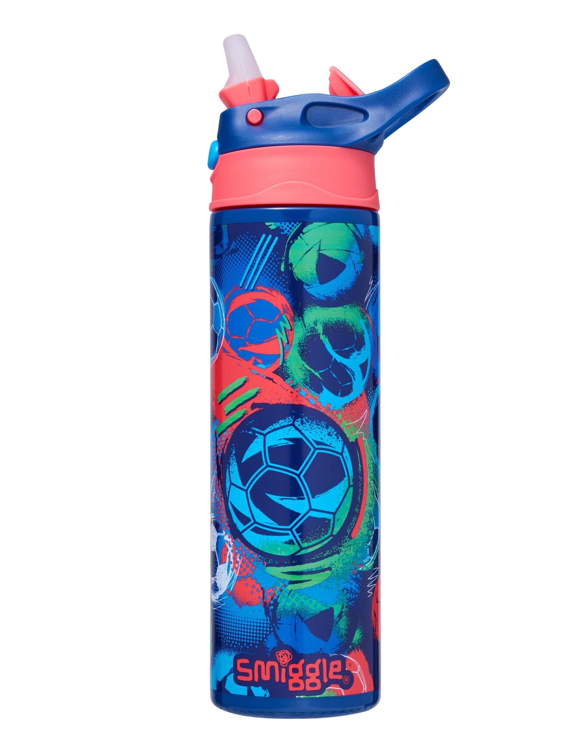 Smiggle - Limitless Paslanmaz Çelik 520ML Otomatik Pipetli Matara-Dinossi