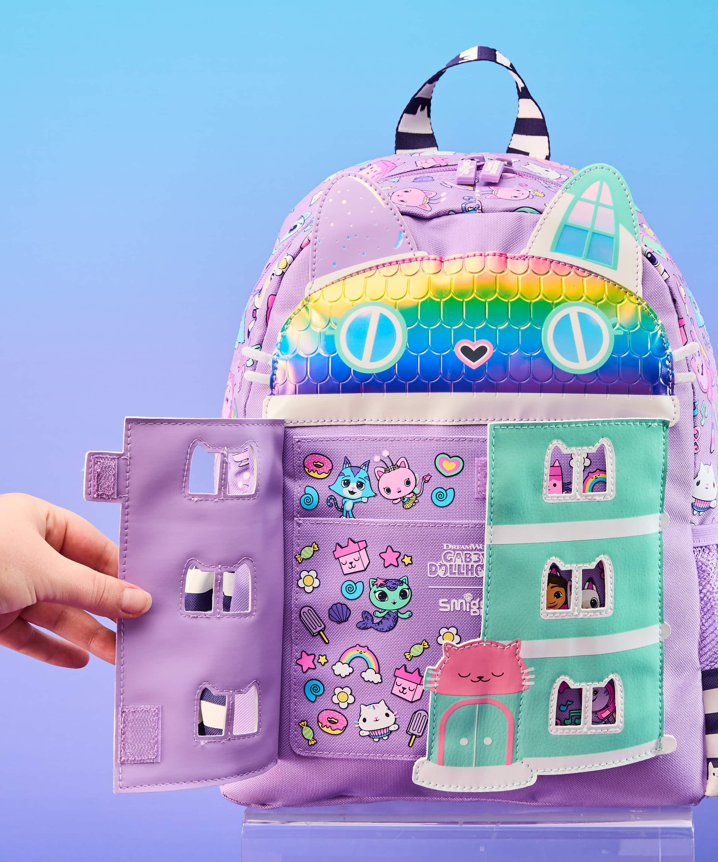 Smiggle - Gabbys Dollhouse Anaokulu ve Kreş Sırt Çantası-Dinossi