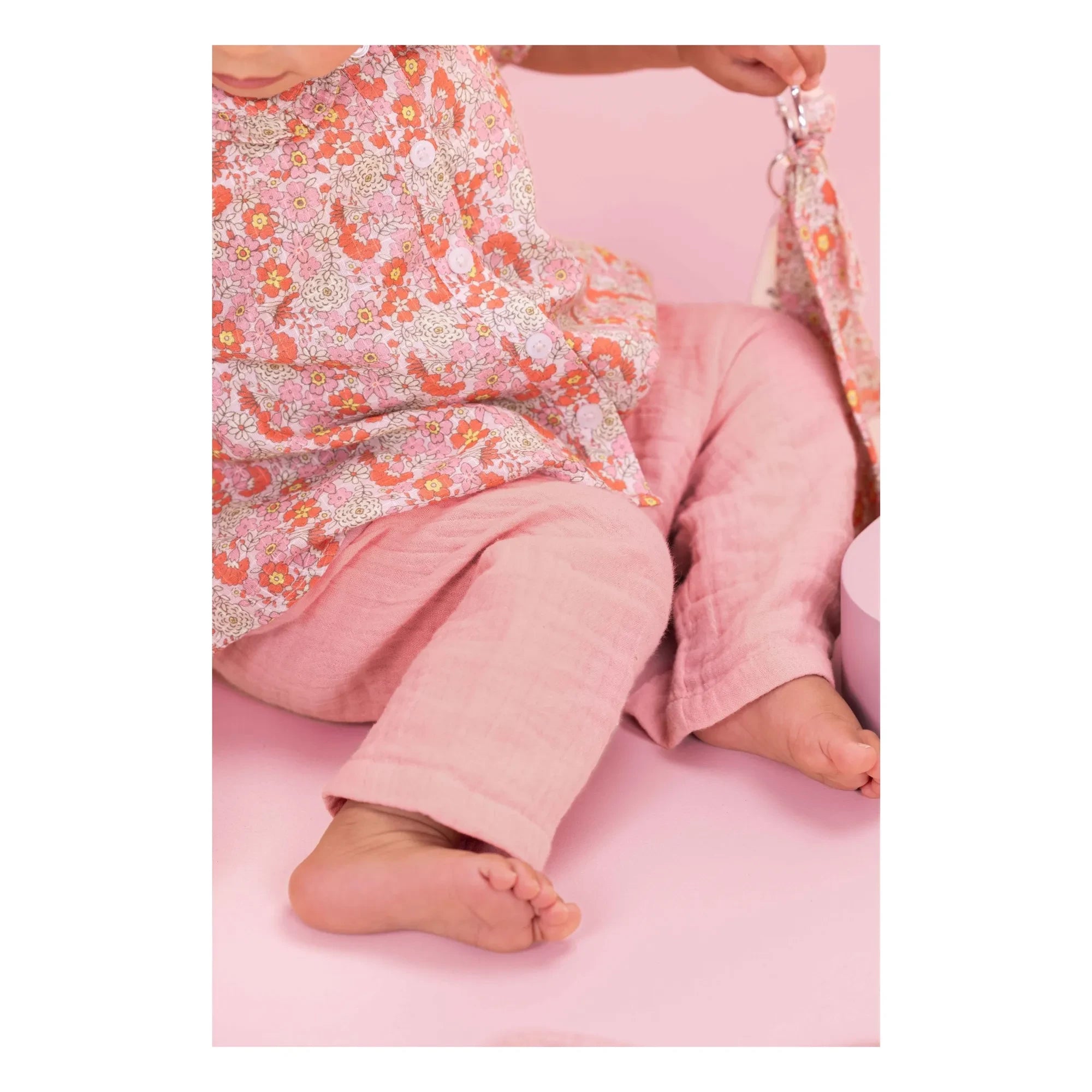 Bonton - Laos Cotton Gauze Pants | Pink