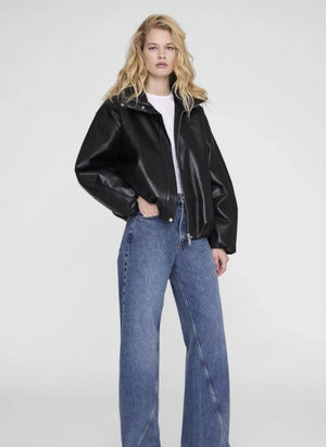 Anine Bing - Cyrus Leather Jacket | Black
