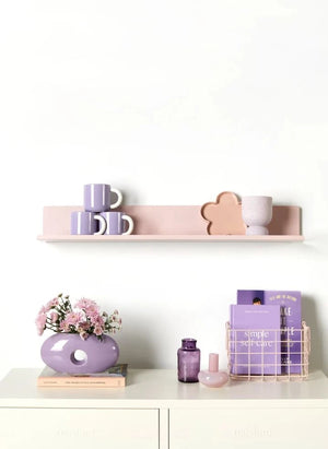 Mustard Made - Ledge Metal Wall Shelf | Blush