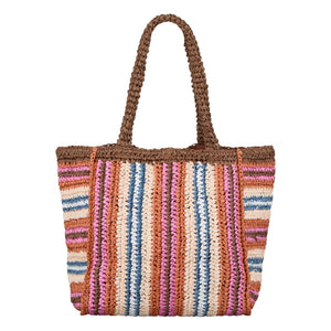 Becksöndergaard - Straw Striped Bag | Brown