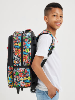 Smiggle - Marvel Rolling Light-Up Suitcase