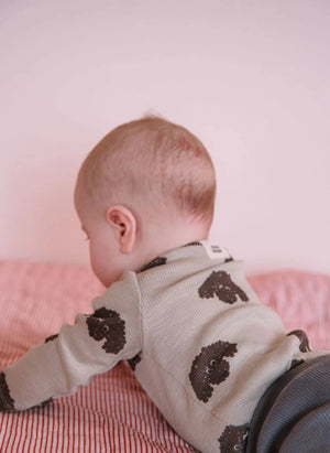 Studio Bohème - Woody Grenades Organic Cotton Bodysuit | Beige