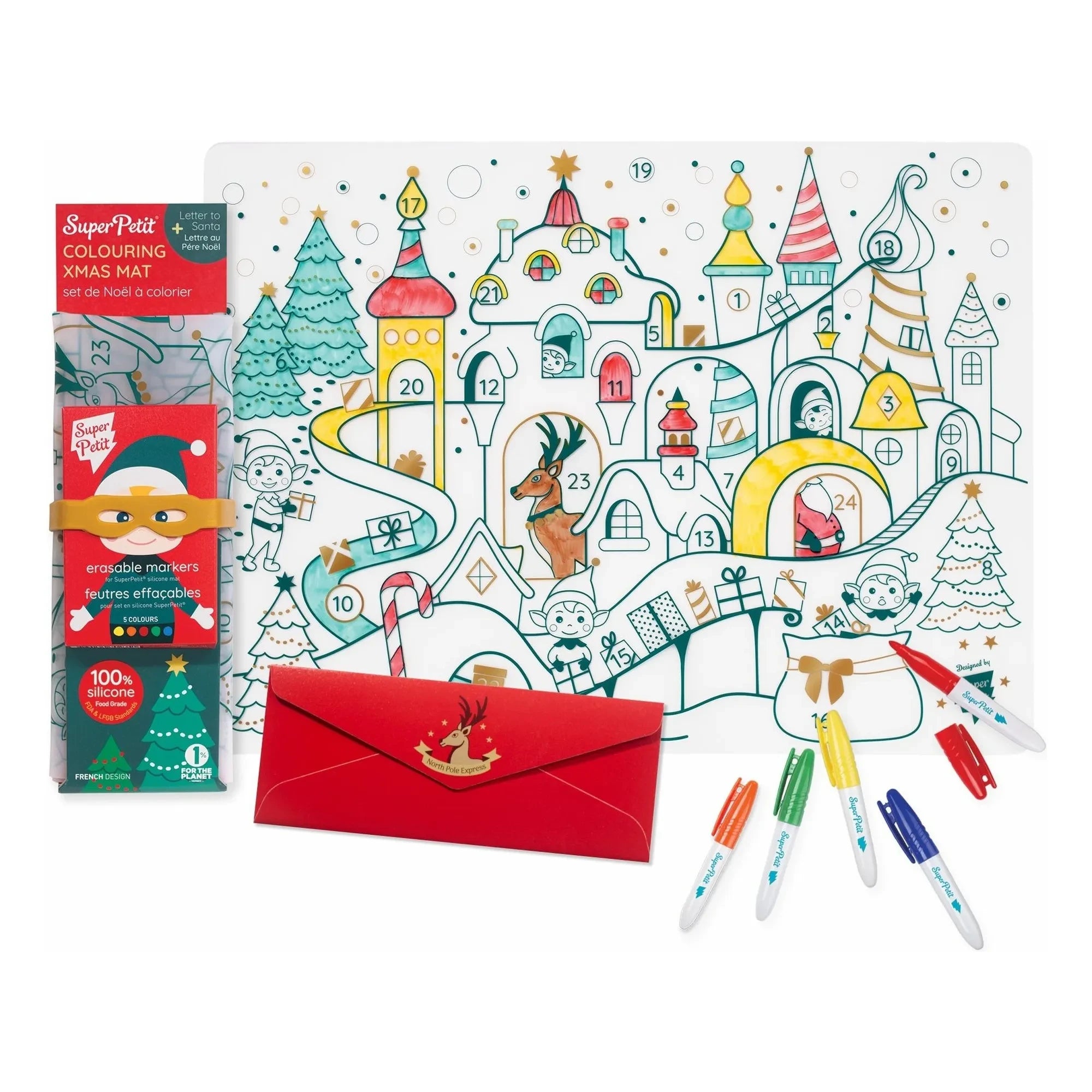 Superpetit - 5 Felt Christmas Village Painting Set