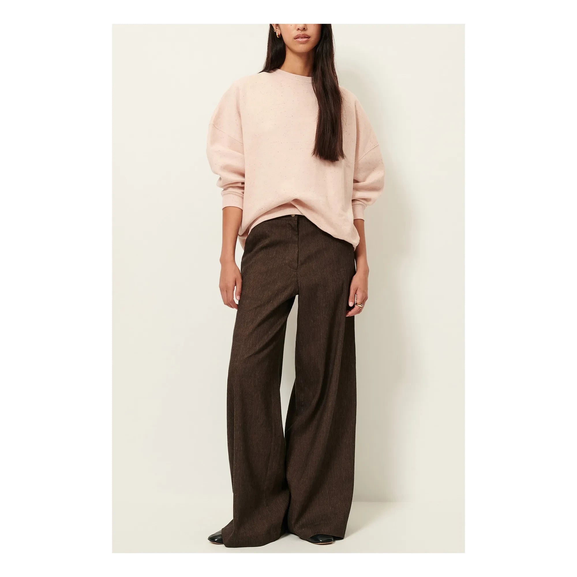 Sessùn - Chebbi Oversized Organic and Recycled Cotton Sweatshirt | Marled Pink