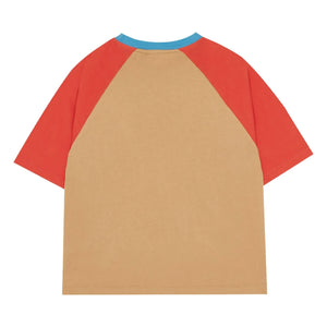 The Campamento - Oversize Renk Bloklu Tişört | Camel