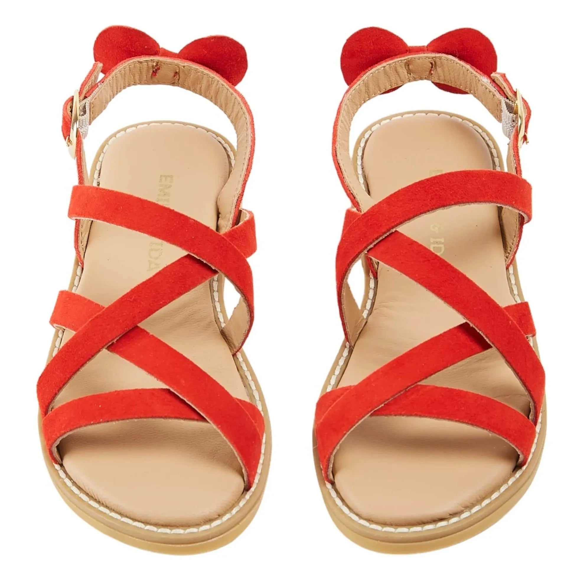 Emile et Ida - Kroisillon Leather Sandals | Red