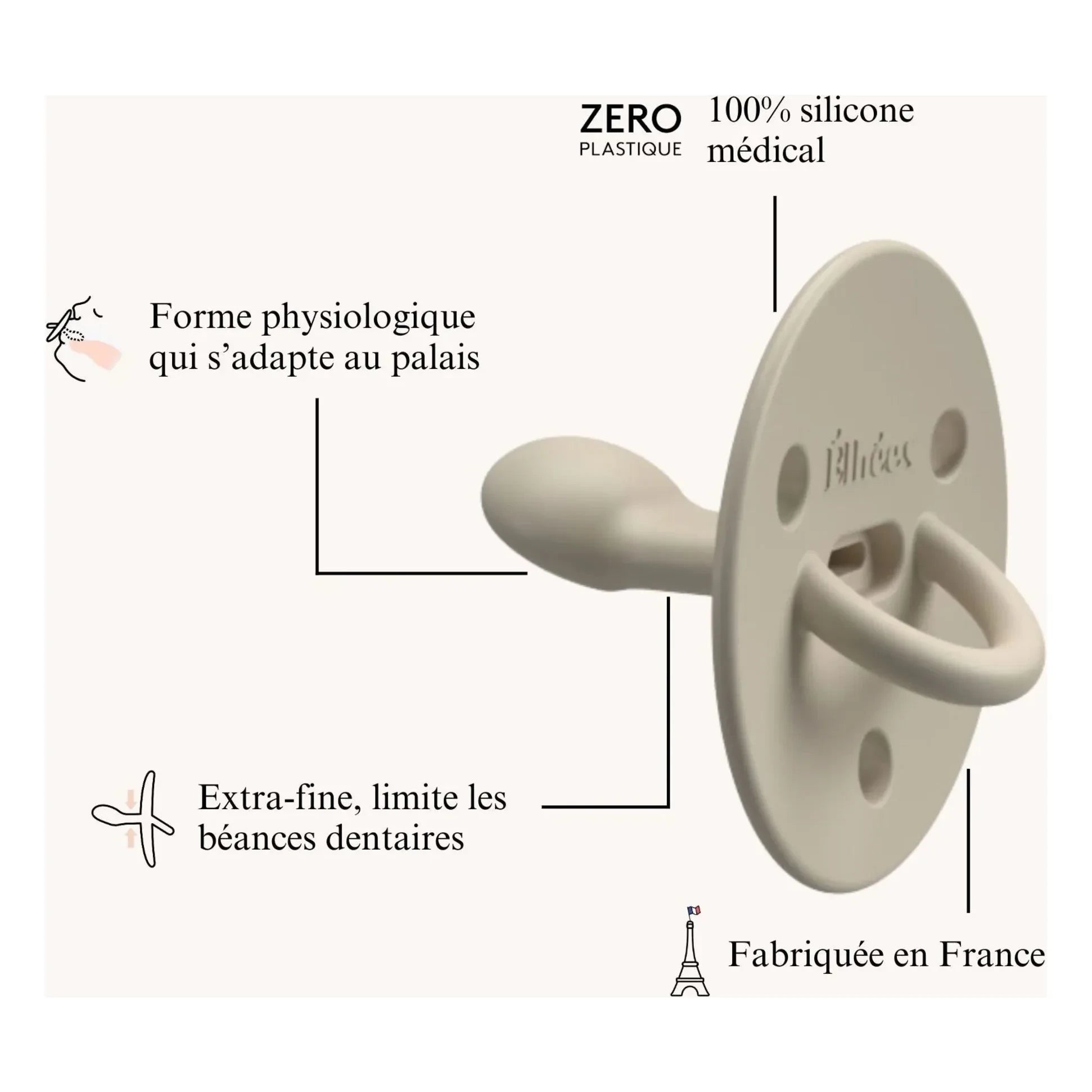 Elhée - Choochoo Bobby medical silicone pacifier tips - Set of 3 | Blue