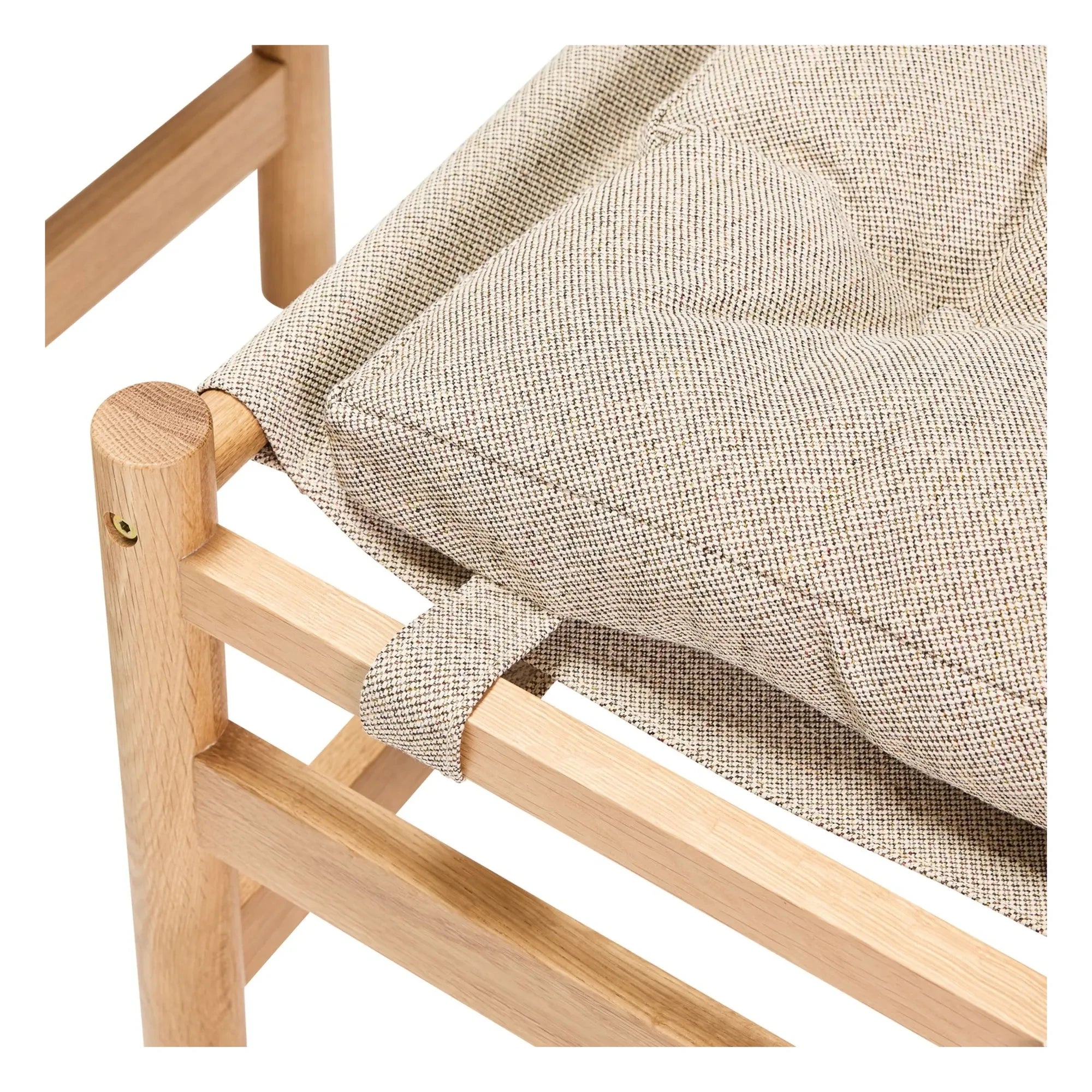 Hübsch - Heritage Armchair and Footrest | Beige