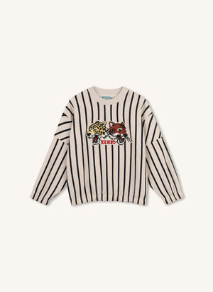 Kenzo - Kenzo Tigres Çizgili Kazak | Beyaz