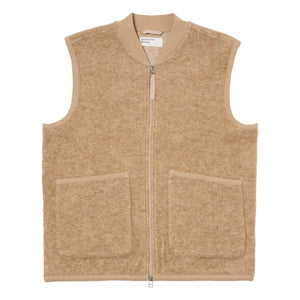 Universal Works - Sleeveless Zip-Up Vest | Brown