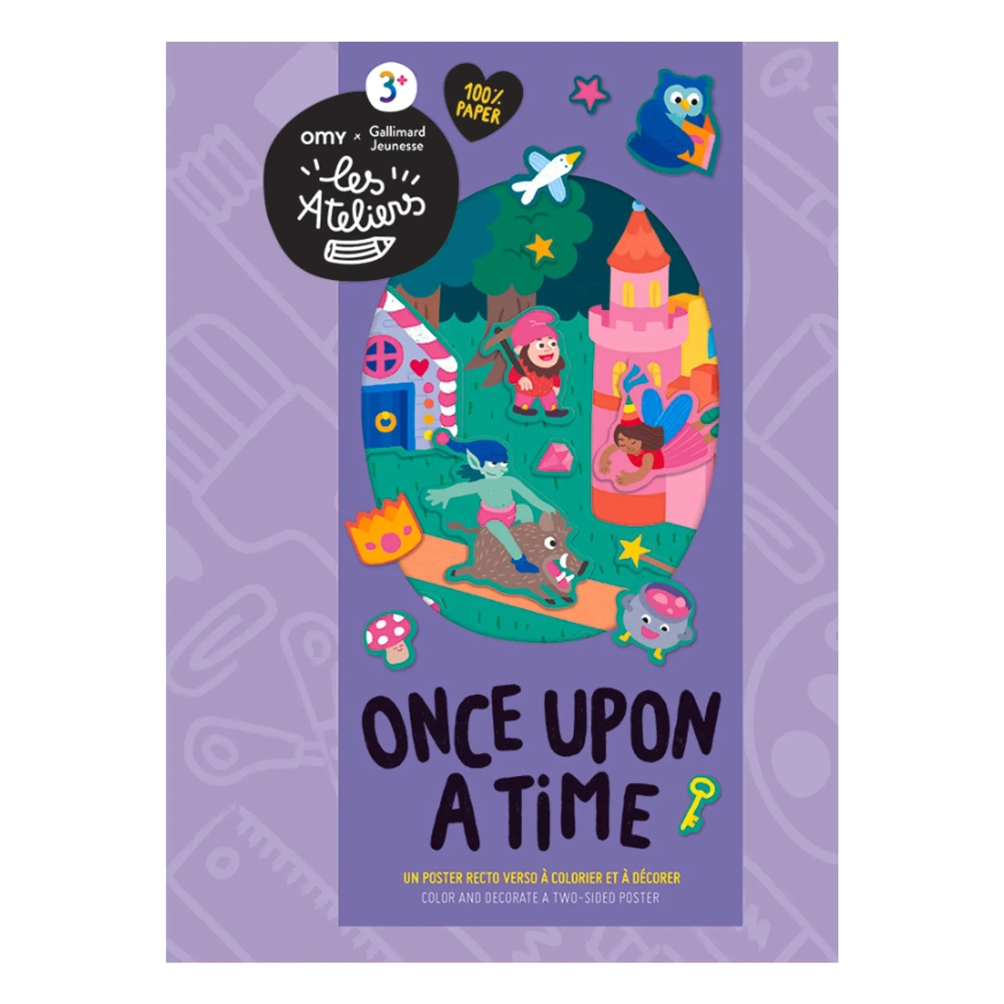 Omy x Gallimard Jeunesse - Once Upon a Time Coloring Poster
