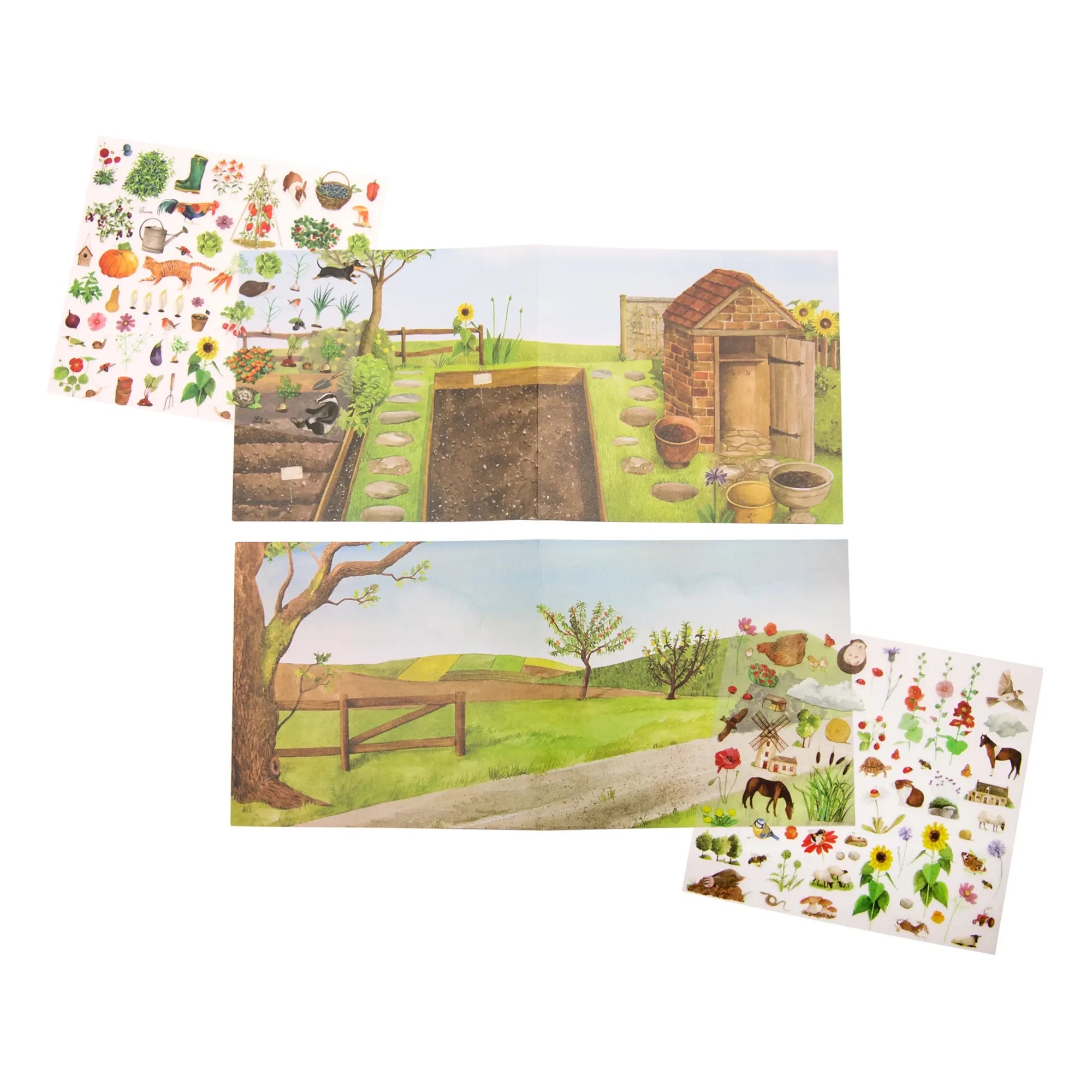 Moulin Roty - Garden-themed Rub-On Transfers