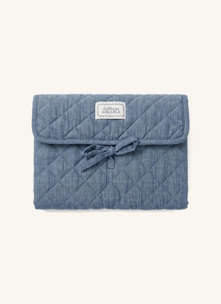 Editions Aimable - Marcel nomad changing mat | Blue Chambray