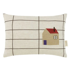 Nobodinosis - Maison Vibes rectangular pillow - French linen | Ecru