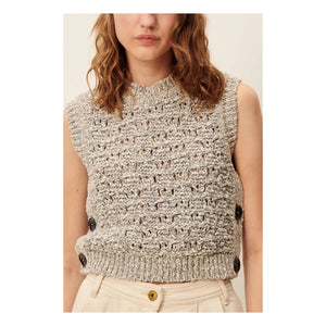 Sessùn - Maranhao Sleeveless Sweater | Gray Blue