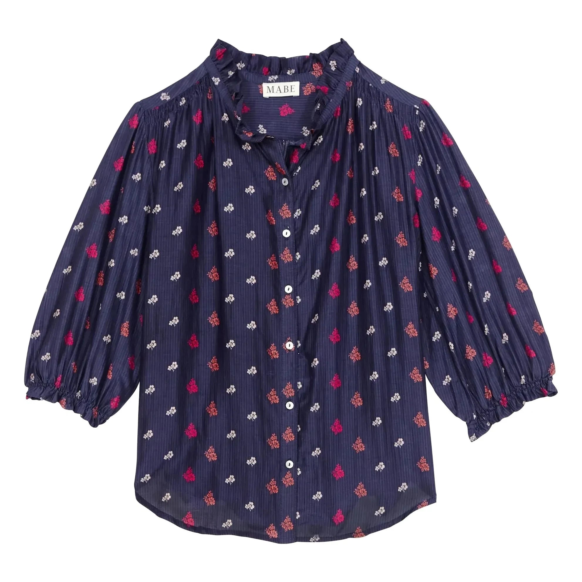 M.A.B.E. - Auden Cotton Blouse | Navy Blue