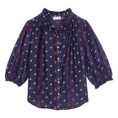 M.A.B.E. - Auden Cotton Blouse | Navy Blue