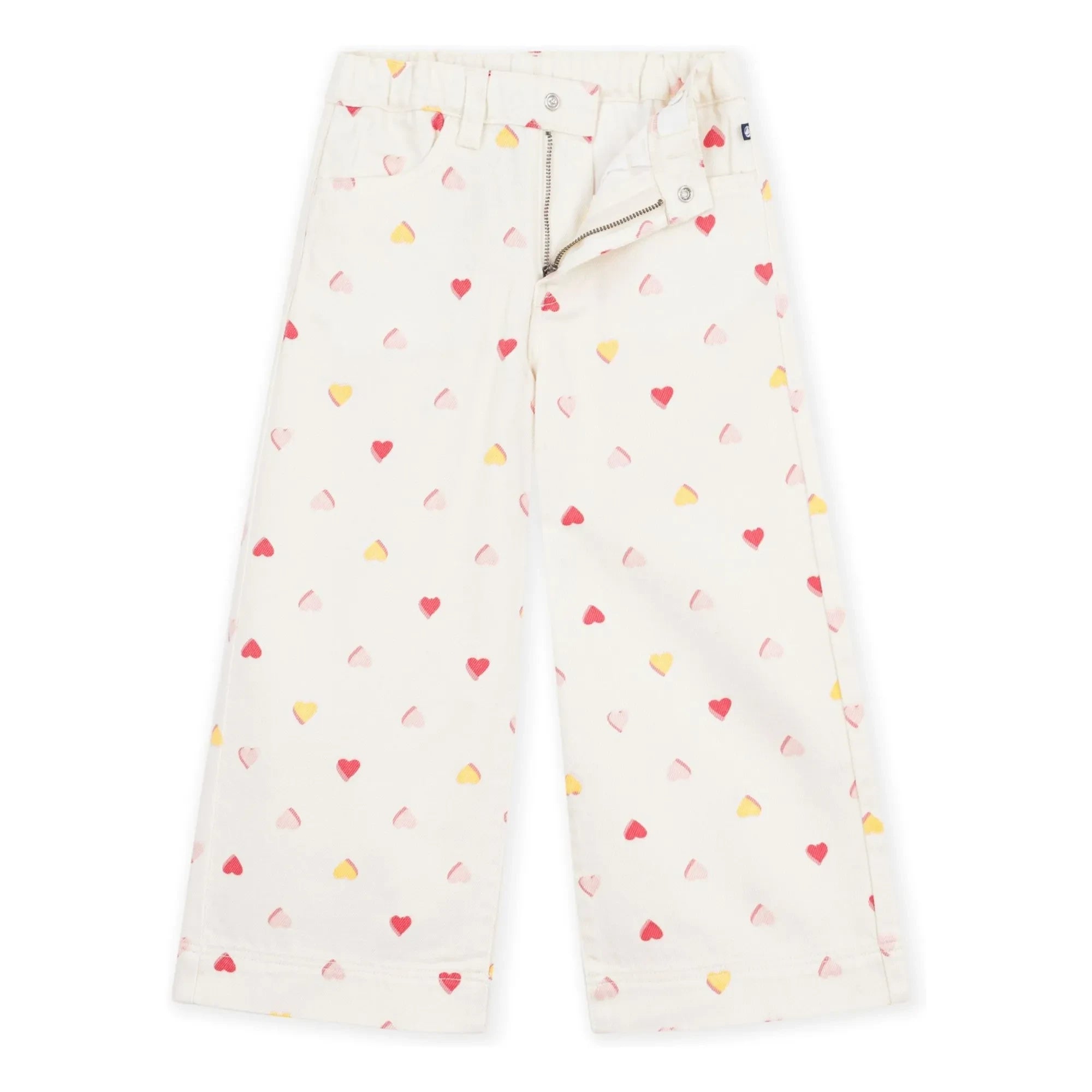Petit Bateau - Büyük Kalpli Pantolon | Ecru