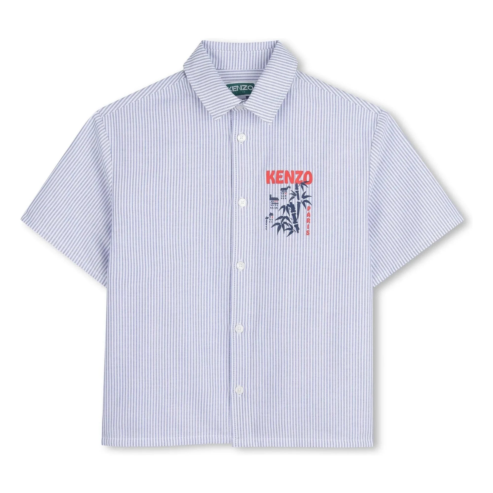 Kenzo - Kenzo Garden Striped Oxford Shirt | Light Blue